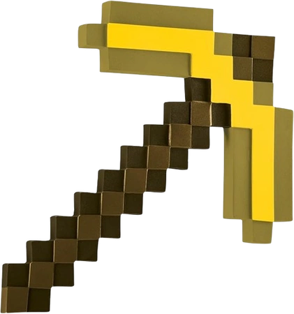 Golden Minecraft Pickaxe