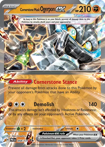 Cornerstone Mask Ogerpon ex 058/131 [Holo]