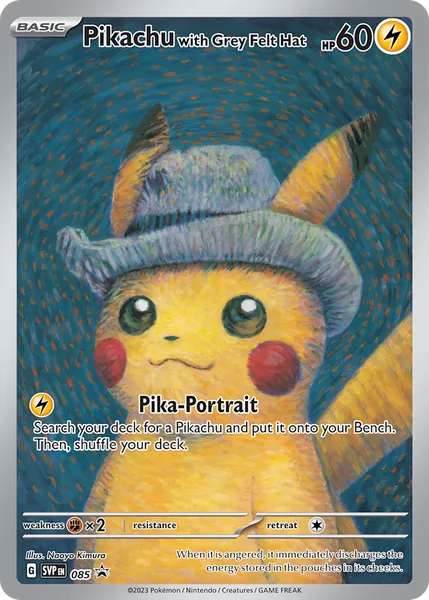 Pikachu with Grey Felt Hat 085