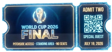2 Tickets World Cup 2026 Final - Pitchside Seats