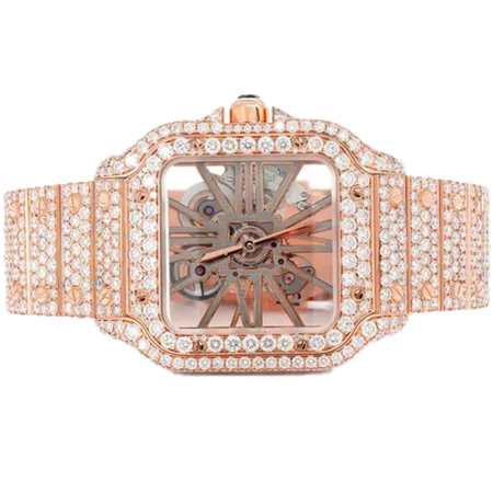 Santos De Cartier Skeleton 18k 40MM 32.00ctw