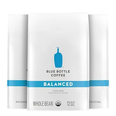 Blue Bottle Whole Bean Organic Coffee, Balanced, Medium Roast, 36 Ounces