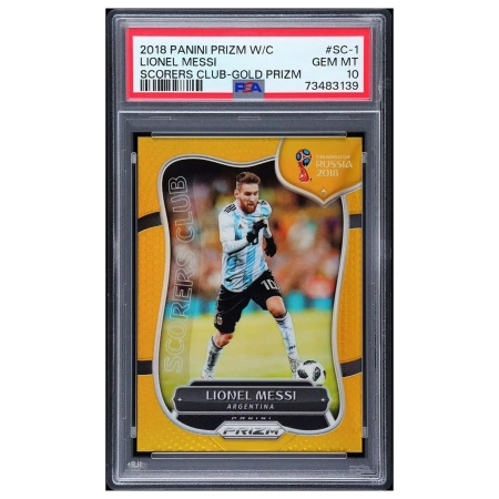 2018 Panini Prizm World Cup Scorers Club Lionel Messi Gold Prizm /10