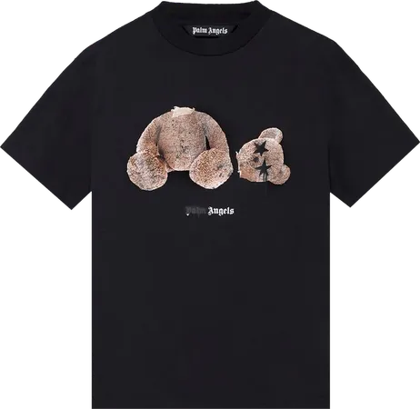 Palm Angels Spray PA Bear Classic Tee 'Black'