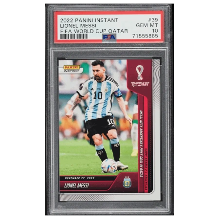 2022 Panini Instant FIFA World Cup Qatar Lionel Messi /796 #39 PSA 10 GEM MINT