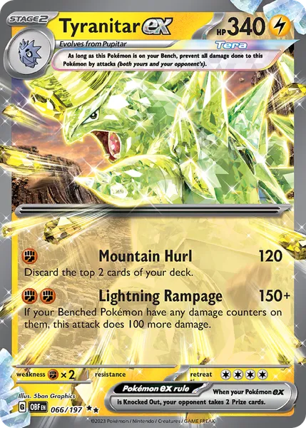 Tyranitar ex 066/197 [Play Pokémon Stamp Holo]