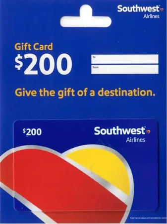 $200 Southwest Airlines Gift Card
