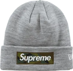 New Era Box Logo Beanie (FW23) Heather Grey