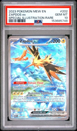 PSA 10 Zapdos ex 202/165