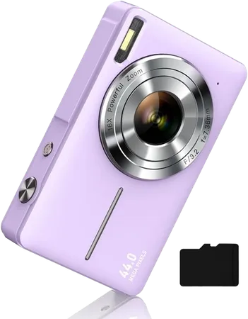 Digital Camera, FHD 1080P Kids Camera 44MP Point and Shoot Digital Cameras with 32GB Memory Card