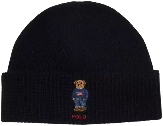 Men's Solid Flag Bear Beanie
