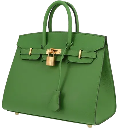 Hermès Birkin 25 cm handbag in green Yucca epsom leather