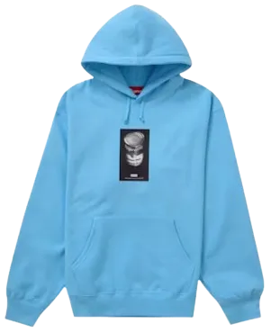 Soup Can Hooded Sweatshirt Light Blue