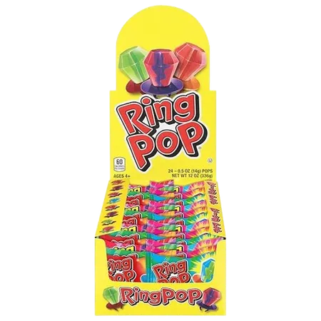 Ring Pop Individually Wrapped Back to School Bulk Lollipop Variety Party Pack