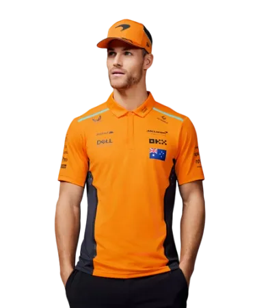 Mens Official Teamwear Polo Shirt Oscar Piastri Formula 1