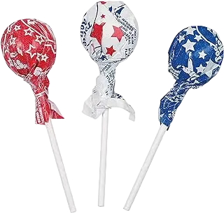 Fun Express Tootsie Flag Pop for Fourth of July - Edibles - Sucker & Pop - Suckers & Lollipops - Fourth of July - 16 Pieces