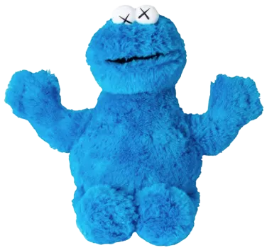 Sesame Street Uniqlo Cookie Monster Plush Toy Blue