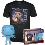 Attack on Titan Eren Jaeger Funko Pop! Vinyl Figure #1321 and Adult T-Shirt 2-Pack