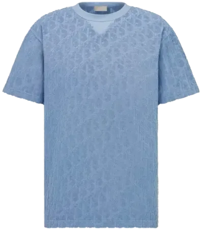 Oblique Relaxed-Fit T-Shirt Blue