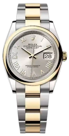 Datejust 36mm Yellow Rolesor Silver Dial