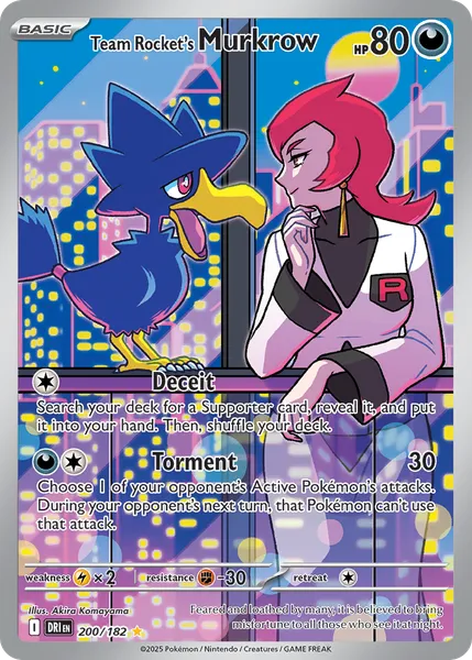 Team Rocket's Murkrow 200/182 [Holo IR]