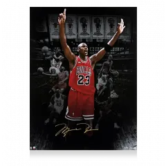 Michael Jordan Signed Photo: Six Banners