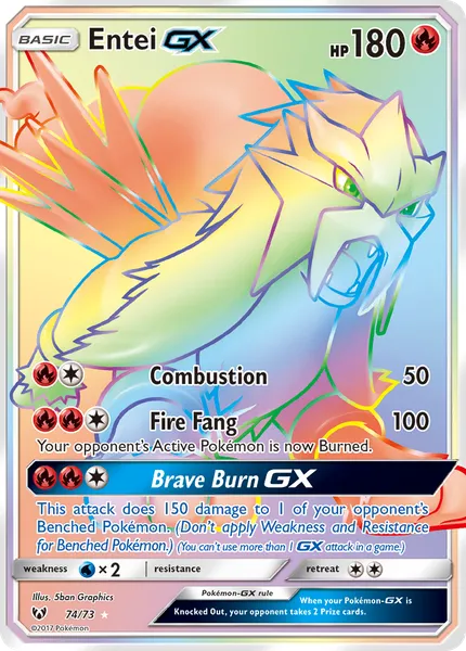 Entei-GX 74/73 [Holo Rainbow]