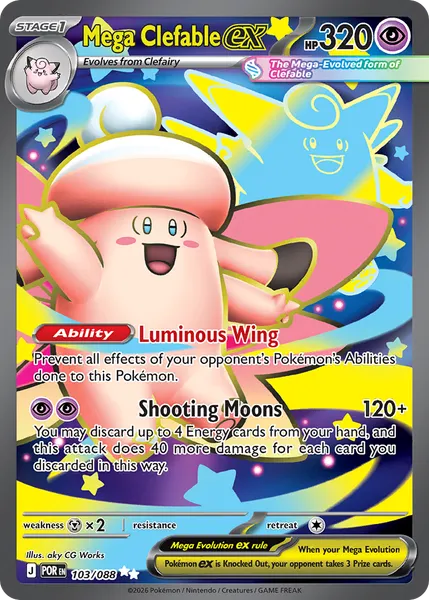 Mega Clefable ex 103/088 [Holo Ultra]