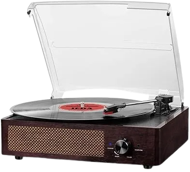 Vinyl Record Player Turntable with Built-in Bluetooth Receiver & 2 Stereo Speakers