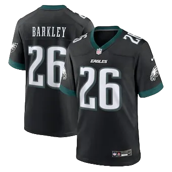Men's Philadelphia Eagles Saquon Barkley Nike Black Alternate Game Jersey