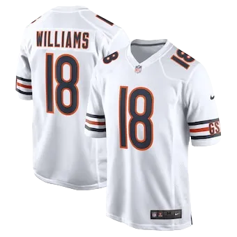 Men's Chicago Bears Caleb Williams Nike White 2024 NFL Draft First Round Pick Player Game Jersey