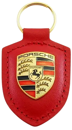 Porsche Crest Keyring - Red