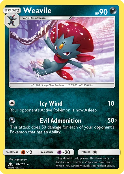 Weavile 74/156 [Holo]