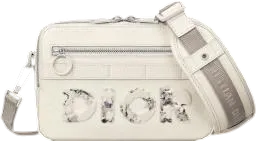 Safari Messenger Bag Calfskin White