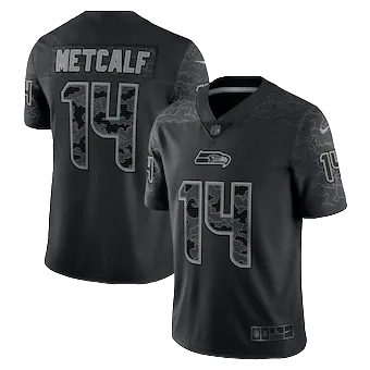 Men's Seattle Seahawks DK Metcalf Nike Black RFLCTV Limited Jersey