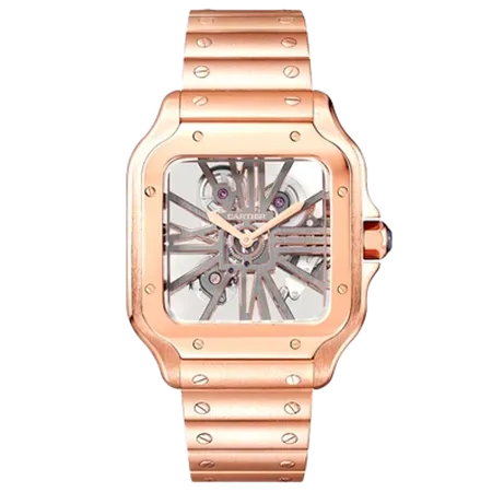 Cartier - Santos Skeleton Large - Rose Gold
