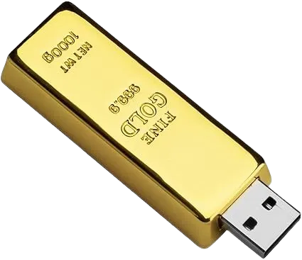 64GB USB Flash Drive Gold Bar-Shaped