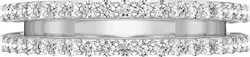 Two Row Split Diamond Band 14k 0.25ctw
