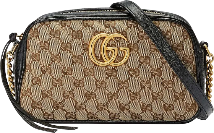 Gucci GG Marmont Small Shoulder Bag 'Beige Ebony/Nero'