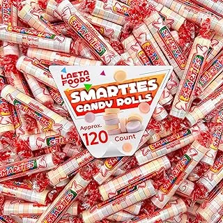 Smarties Rolls Hard Candy, Original Flavors Treats (2 Pound Bag - Approx. 120 Count)