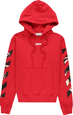 Off-White Caravaggio Arrow Hoodie 'Red'