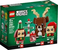 BrickHeadz Christmas Reindeer, Elf, and Elfie
