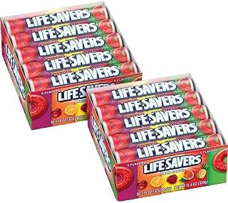 LIFE SAVERS 5 Flavors Hard Candy Rolls, 1.14 Ounce - 10 Count (Pack of 2)