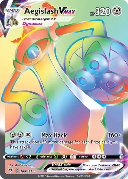 Aegislash VMAX 190/185 [Holo Rainbow]