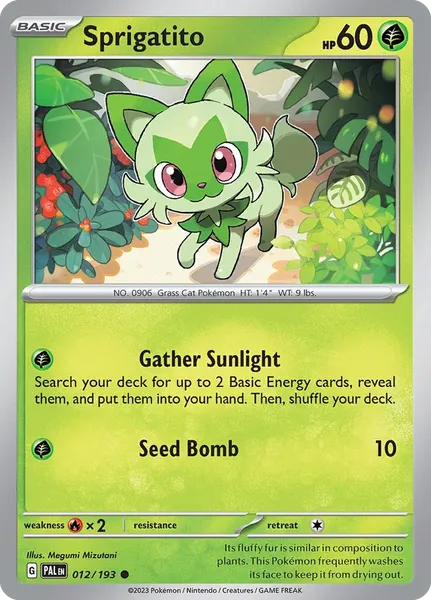 Sprigatito 012/193 [Pokémon Horizons Stamp]