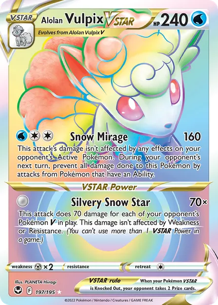 Alolan Vulpix VSTAR 197/195 [Holo Rainbow]