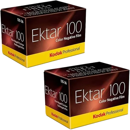 Kodak Ektar 100 Professional ISO 100, 35mm, 36 Exposures, Color Negative Film (Pack of 2)