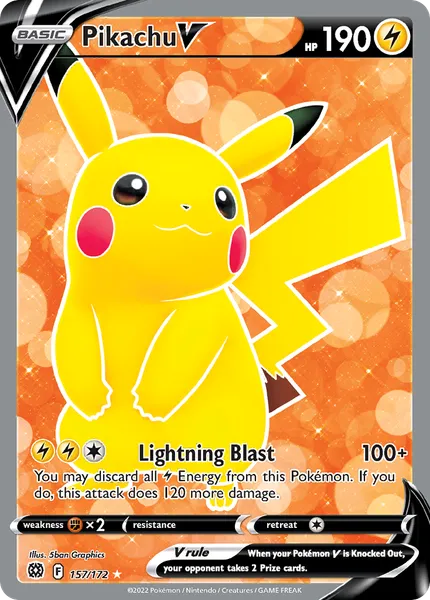 Pikachu V 157/172 [Holo Ultra]