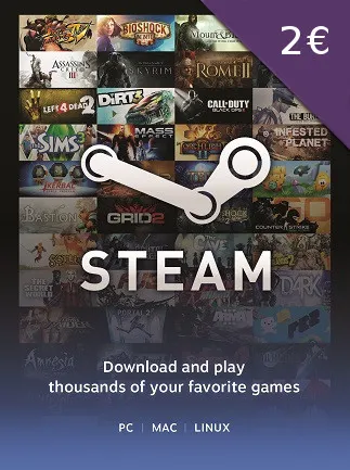 Steam Gift Card 2 EUR - Steam Key