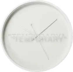 MARKERAD "TEMPORARY" Wall Clock